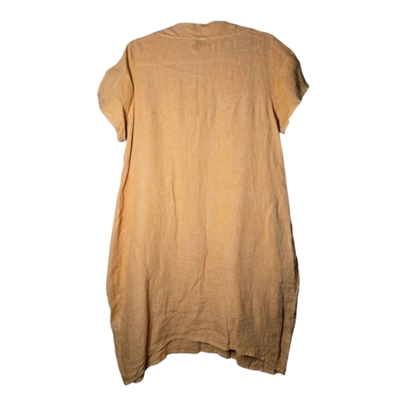 Lisa Bayne Mustard Lagenlook Tunic Dress Size XSmall - Picture 5 of 6